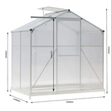 Aluminium Hobby Greenhouse with Window Opening With Base/Without Base Greenhouses Living and Home 