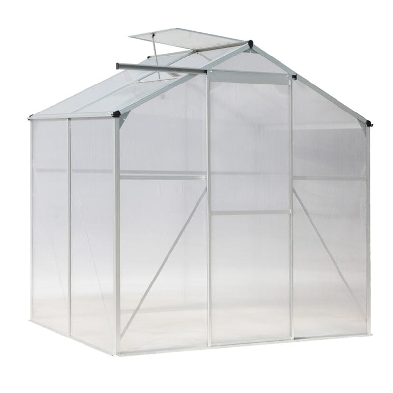 Aluminium Hobby Greenhouse with Window Opening With Base/Without Base Greenhouses Living and Home 