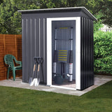 Galvanized Steel Garden Patio Tool Shed Living and Home 