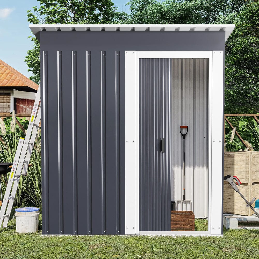 Galvanized Steel Garden Patio Tool Shed Living and Home 