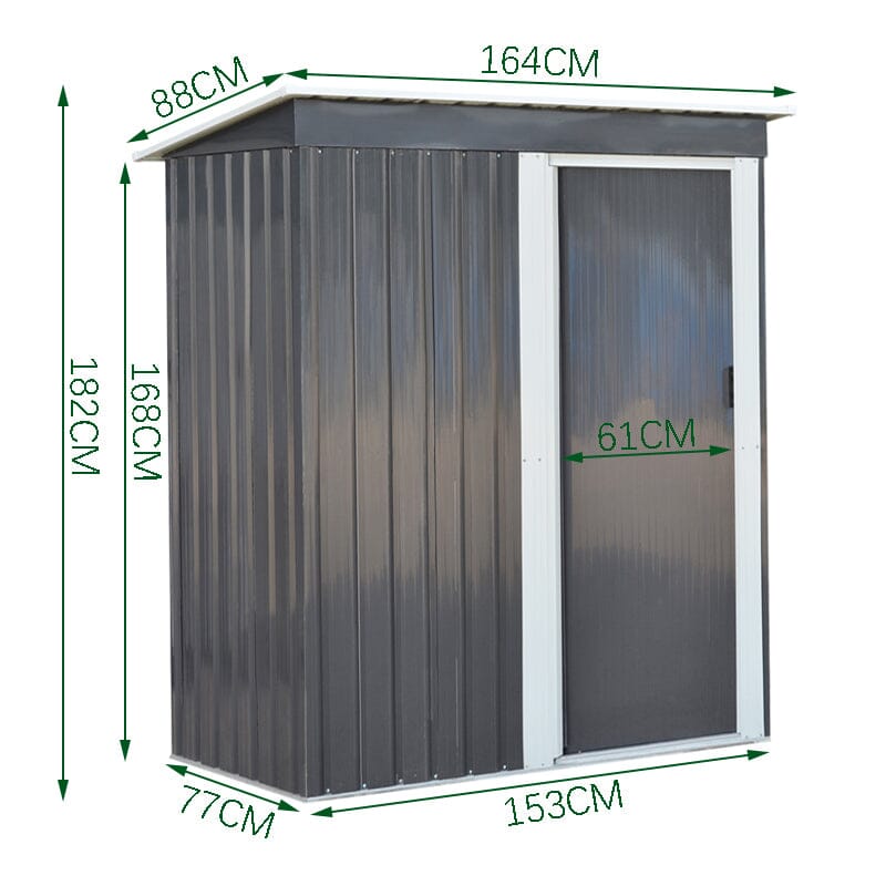 Galvanized Steel Garden Patio Tool Shed Living and Home 