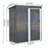 Galvanized Steel Garden Patio Tool Shed Living and Home 