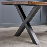 Industrial Metal X-Shaped Legs for Tables Desks for DIY Set of 2 Living and Home 