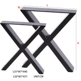 Industrial Metal X-Shaped Legs for Tables Desks for DIY Set of 2 Living and Home 