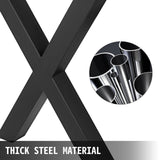 Industrial Metal X-Shaped Legs for Tables Desks for DIY Set of 2 Living and Home 