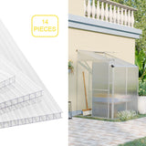 Livingandhome Clear Polycarbonate Sheets for Greenhouse Covering Living and Home 14Pcs 