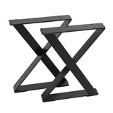 Industrial Heavy Duty X Shape Iron Table Legs Living and Home 