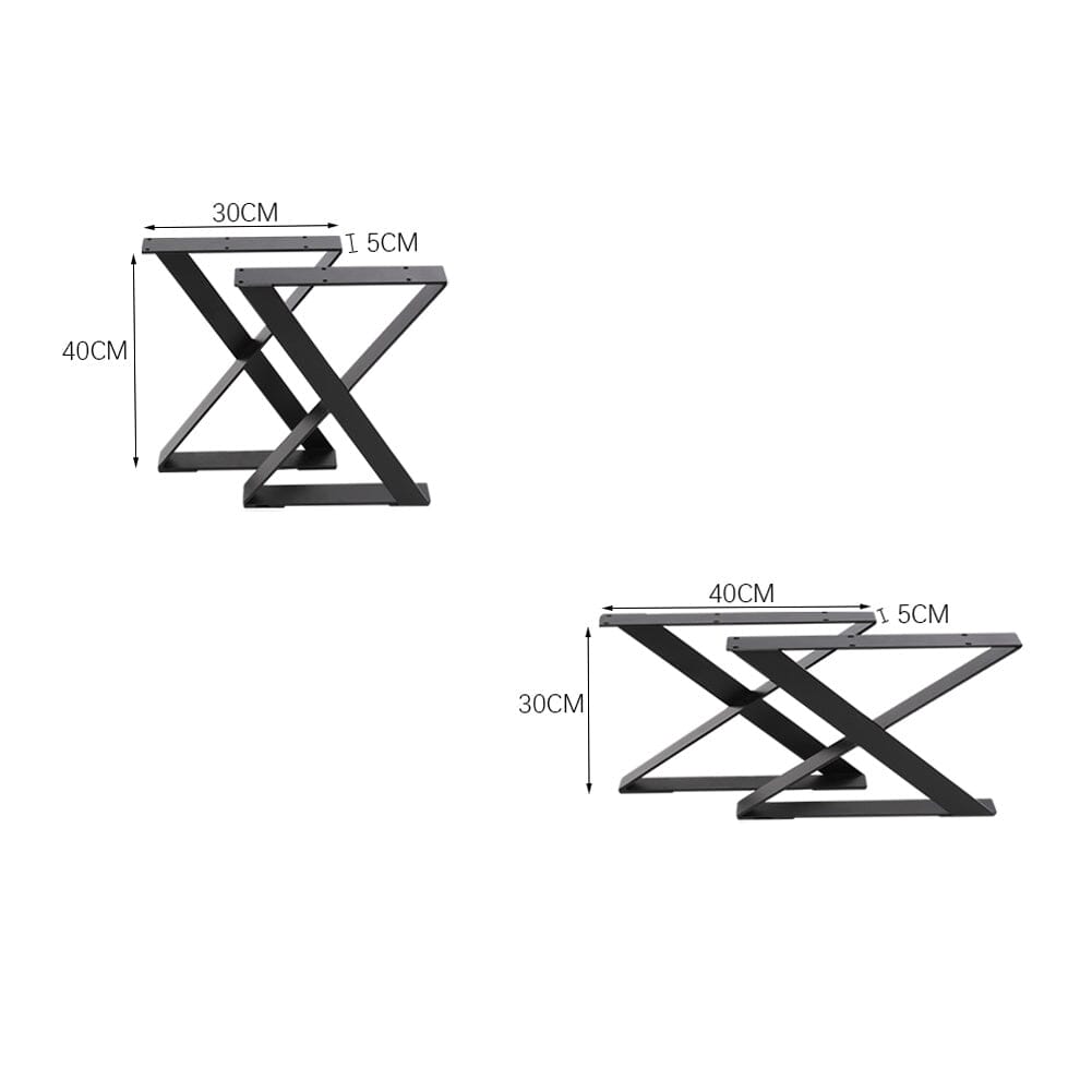 Industrial Heavy Duty X Shape Iron Table Legs Living and Home 