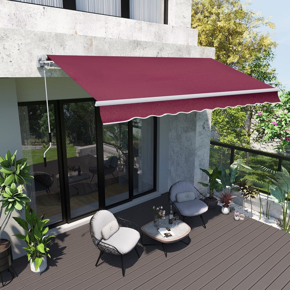 Manual Shelter Retractable Patio Awning Patio Awnings Living and Home 