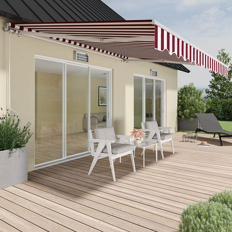 Manual Shelter Retractable Patio Awning Patio Awnings Living and Home 