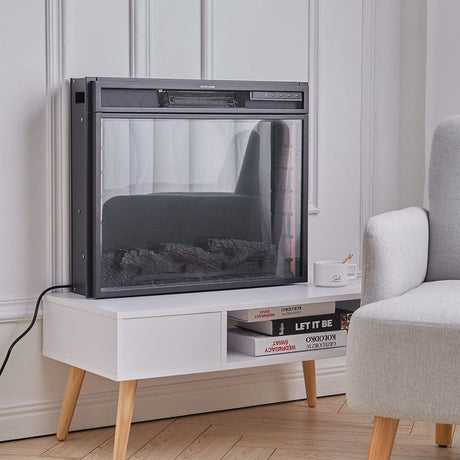 Electric Fireplace: Sleek Recessed Design with Dual Heating Options Living and Home 