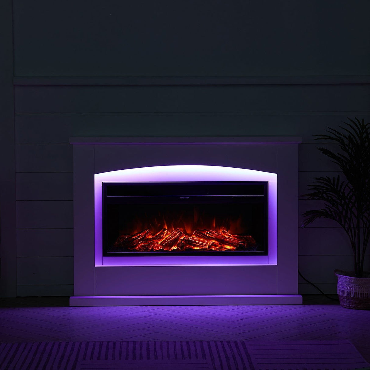 34-Inch Embedded Electric Fireplace: Stylish Atmosphere Light with Dual Heating Options Living and Home 