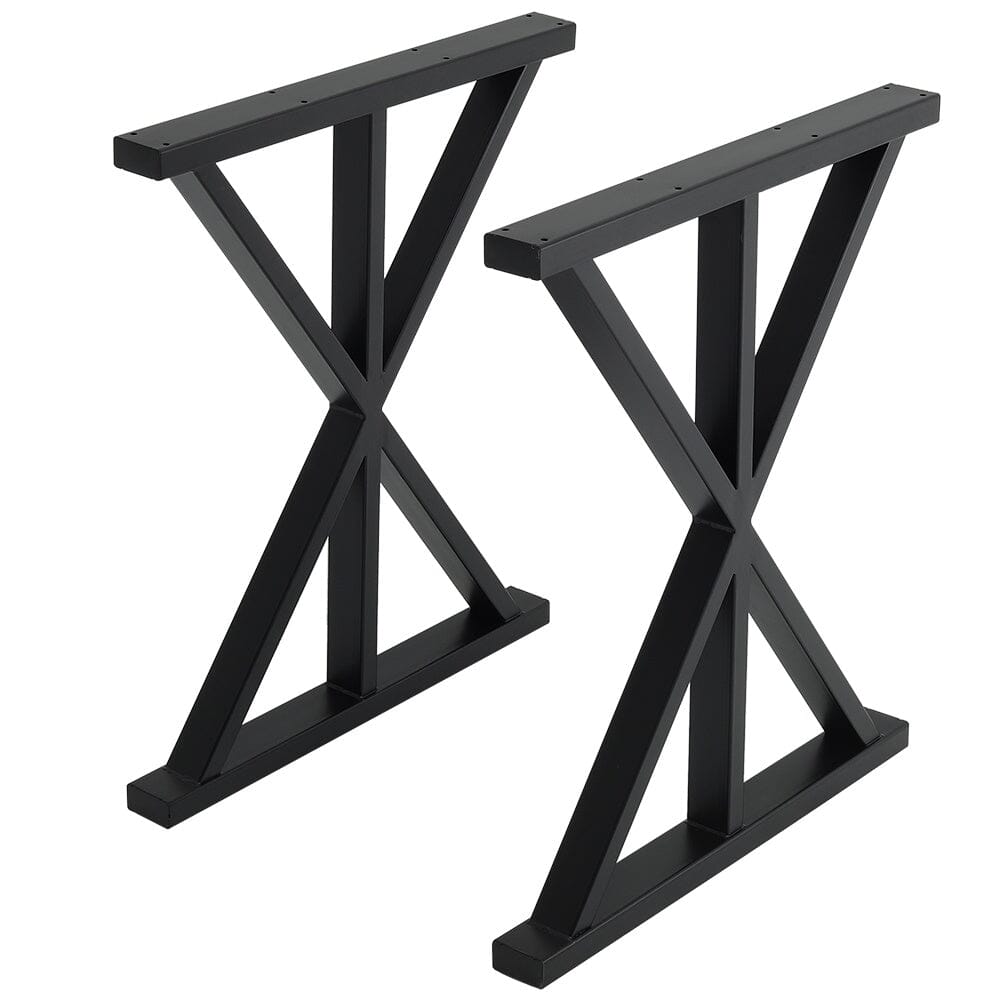 2 Pieces Black Metal Table Legs Heavy Duty Industrial Table Legs Living and Home 