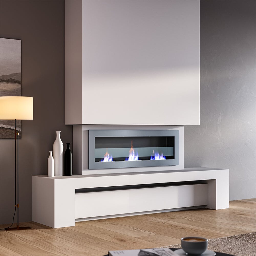 Smallbee Stainless Steel Wall Mount Bioethanol Fireplace Insert Smallbee UK Grey 3 Stoves 