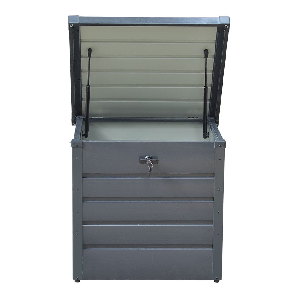 200L/600L Metal Outdoor Garden Storage Box Lockable Garden Storage Boxes Living and Home 