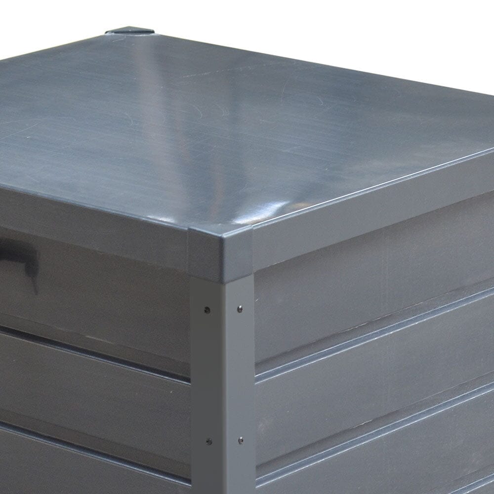 200L/600L Metal Outdoor Garden Storage Box Lockable Garden Storage Boxes Living and Home 