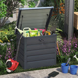 200L/600L Metal Outdoor Garden Storage Box Lockable Garden Storage Boxes Living and Home 