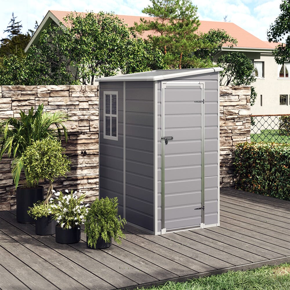 Livingandhome Plastic Outdoor Garden Tool Shed Living and Home Size Door 