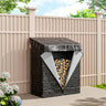 Garden Sanctuary Metal Tube Firewood Rack with PE Cover Roof Garden Sheds Living and Home M SIZE 