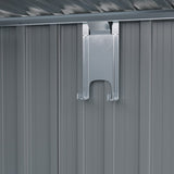 6X9FT Outdoor Metal Pent Roof Storage Shed with Lean-to Living and Home 