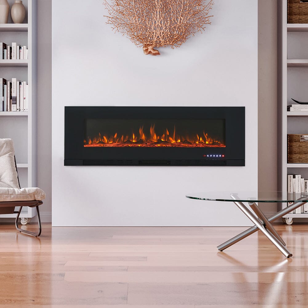 50/60 inch Wall Mounted Electric Fireplace With Overheat Protection Wall Mounted Fireplaces Living and Home 