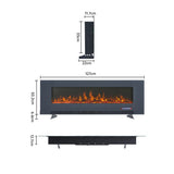 50/60 inch Electric Fireplaces 5000BTU Wall Mounted Heater Wall Mounted Fireplaces Living and Home 