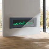 50/60 inch Electric Fireplaces 5000BTU Wall Mounted Heater Wall Mounted Fireplaces Living and Home 