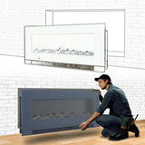 50/60 inch Electric Fireplaces 5000BTU Wall Mounted Heater Wall Mounted Fireplaces Living and Home 