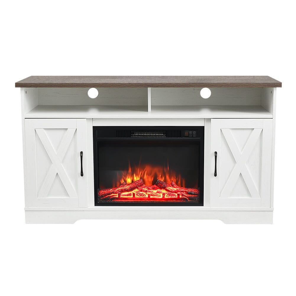 138cm W Recessed Electric Fireplace TV Stand with Timer and Remote Freestanding Fireplaces Living and Home 