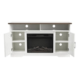 138cm W Recessed Electric Fireplace TV Stand with Timer and Remote Freestanding Fireplaces Living and Home 