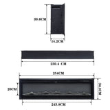 100 Inch Electric Fireplace with Remote 12 Flame Colours 1800W Living and Home 