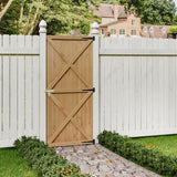 Garden Flat Top Pine Wood Gate Kit With Screw Kit Garden Gates Living and Home 