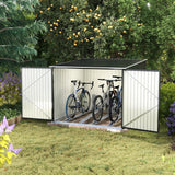 Gardens Plan Galvanized Steel Bicycle Storage Shed Living and Home 