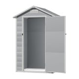 Garden Sanctuary Garden Plastic Storage Shed with Lockable Hinged Door Living and Home 