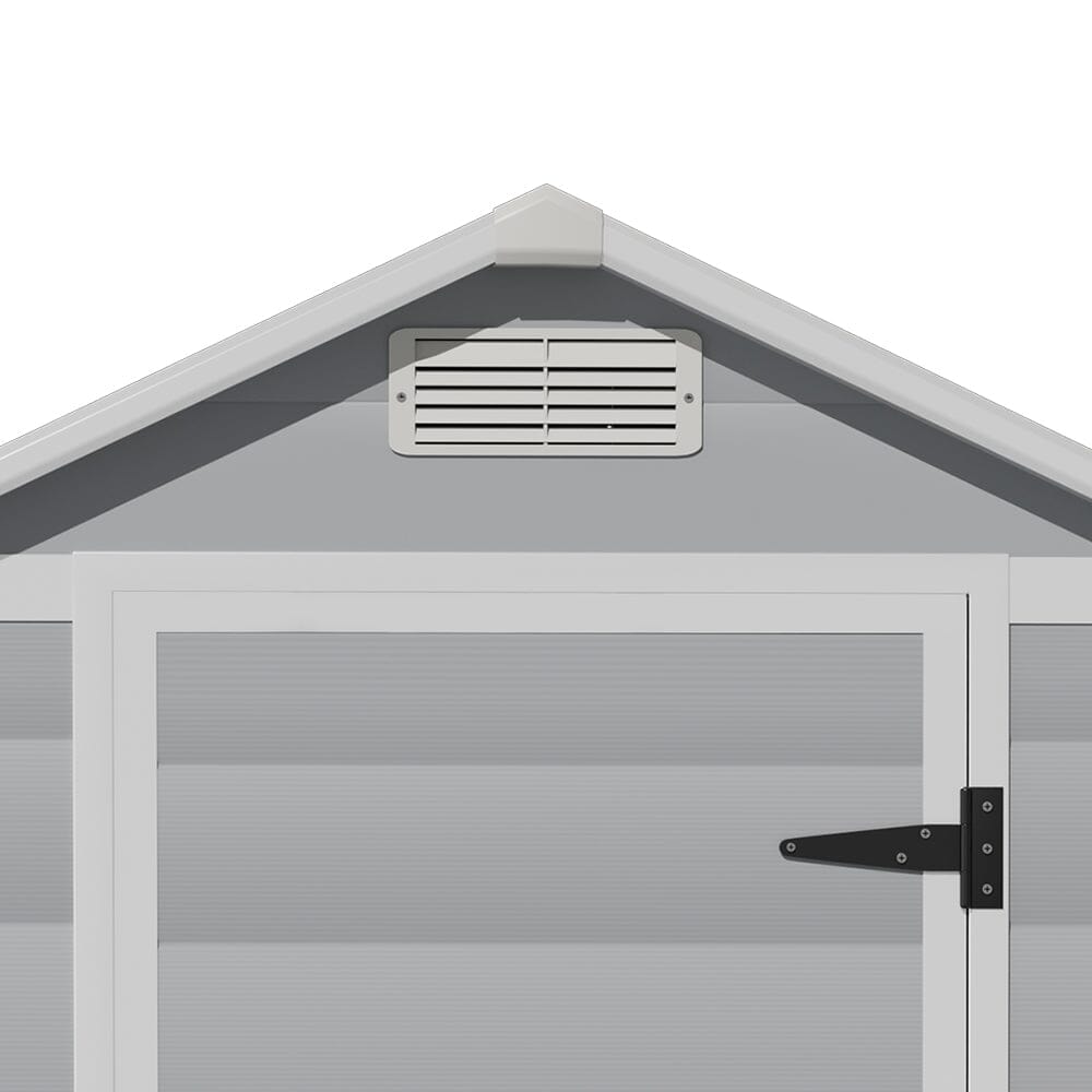 Garden Sanctuary Garden Plastic Storage Shed with Lockable Hinged Door Living and Home 