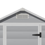 Garden Sanctuary Garden Plastic Storage Shed with Lockable Hinged Door Living and Home 