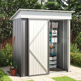 Outdoor Metal Storage Shed with Lockable Door Living and Home 