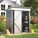 Outdoor Metal Storage Shed with Lockable Door Living and Home 