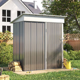 Outdoor Metal Storage Shed with Lockable Door Living and Home 