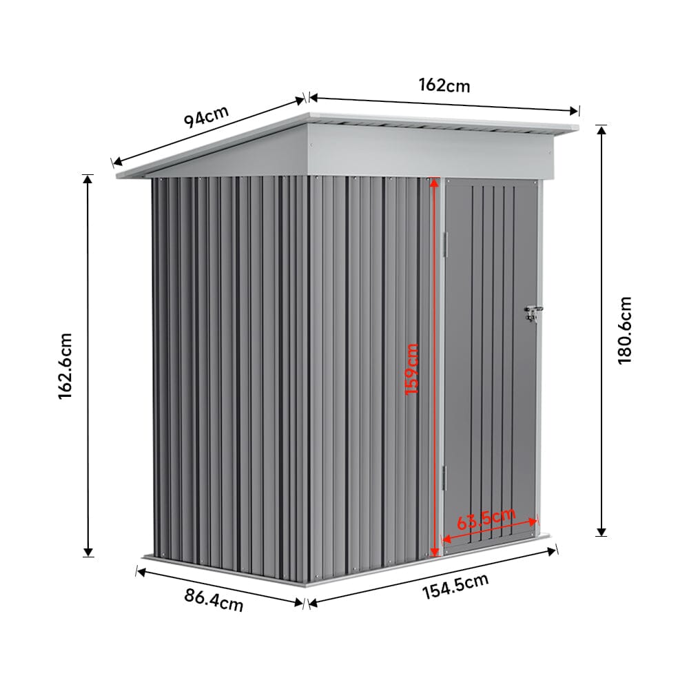 Outdoor Metal Storage Shed with Lockable Door Living and Home 