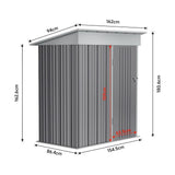 Outdoor Metal Storage Shed with Lockable Door Living and Home 