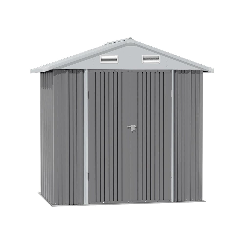 6.5 x 6ft Metal Garden Storage Shed Outdoor Storage Tool House with Lo – Living  and Home