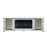 Sophisticated White Freestanding Fireplace Mantel TV Stand with Electric Insert Living and Home 