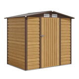 Outdoor Galvanized Steel Tawny Storage Shed Living and Home 