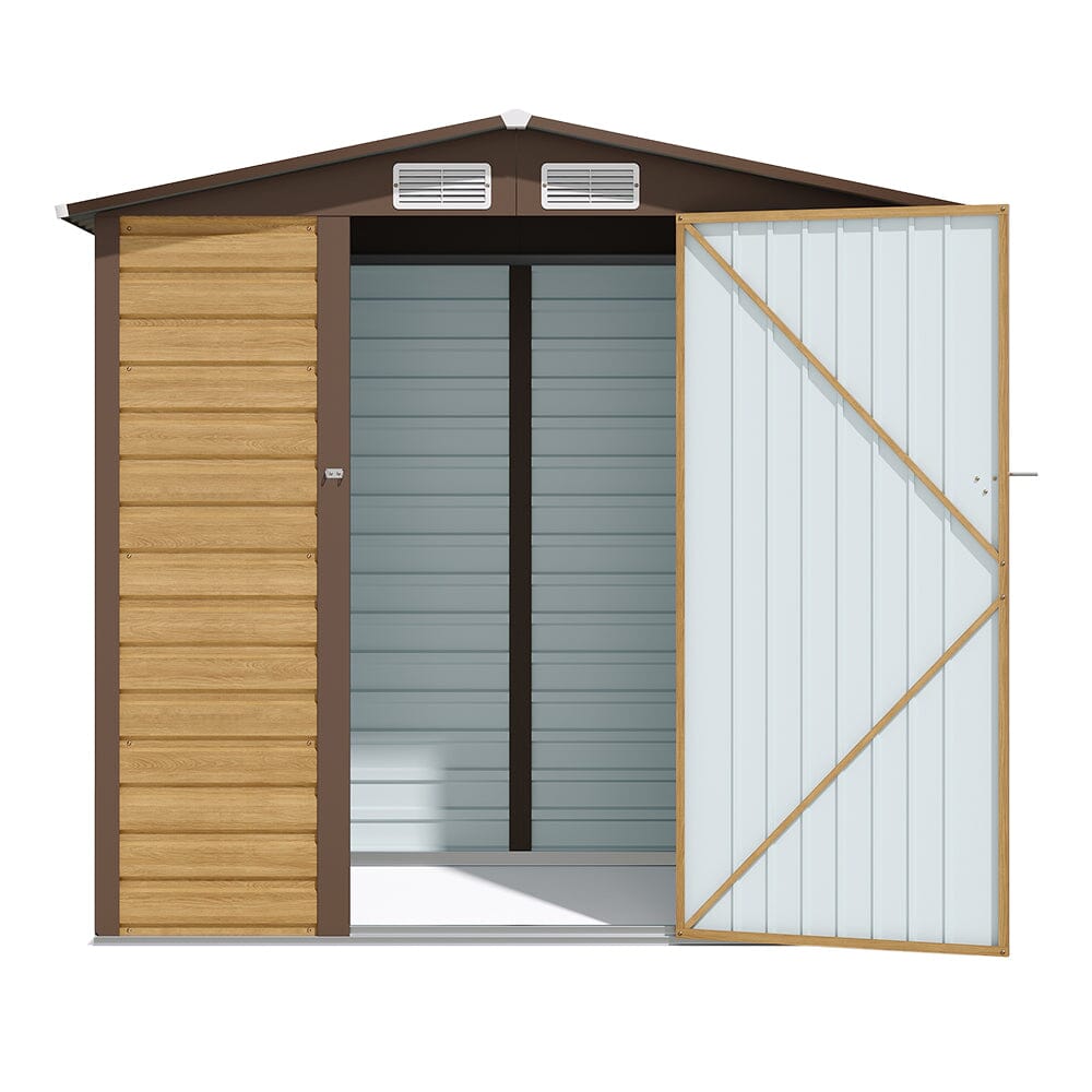 Outdoor Galvanized Steel Tawny Storage Shed Living and Home 