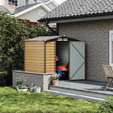 Outdoor Galvanized Steel Tawny Storage Shed Living and Home 