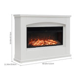 39/48Inch W Electric Fireplace Suite 1800W with Ambient Light 7 LED Colours Fireplace Suites Living and Home 