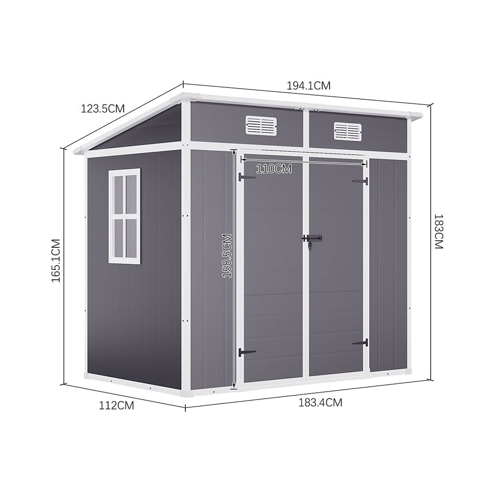 Outdoor Plastic Garden Storage Shed Living and Home 