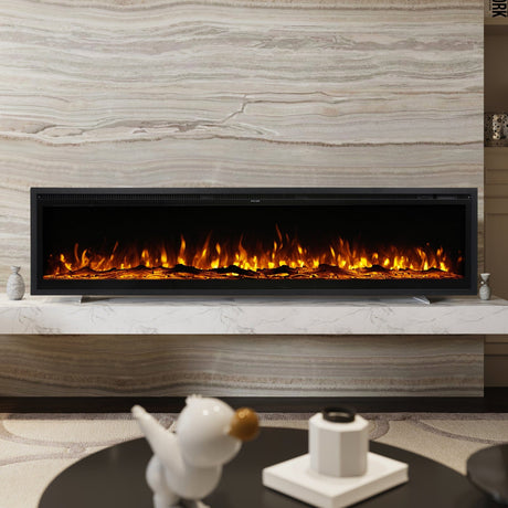 42/50/60/73 inch Electric Fire 12 Vibrant Flame Colours Electric Fireplace with Remote Living and Home 60 inch 