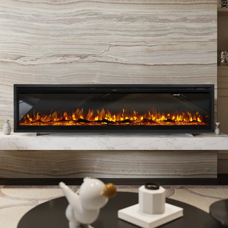 42/50/60/73 inch Electric Fire 12 Vibrant Flame Colours Electric Fireplace with Remote Living and Home 